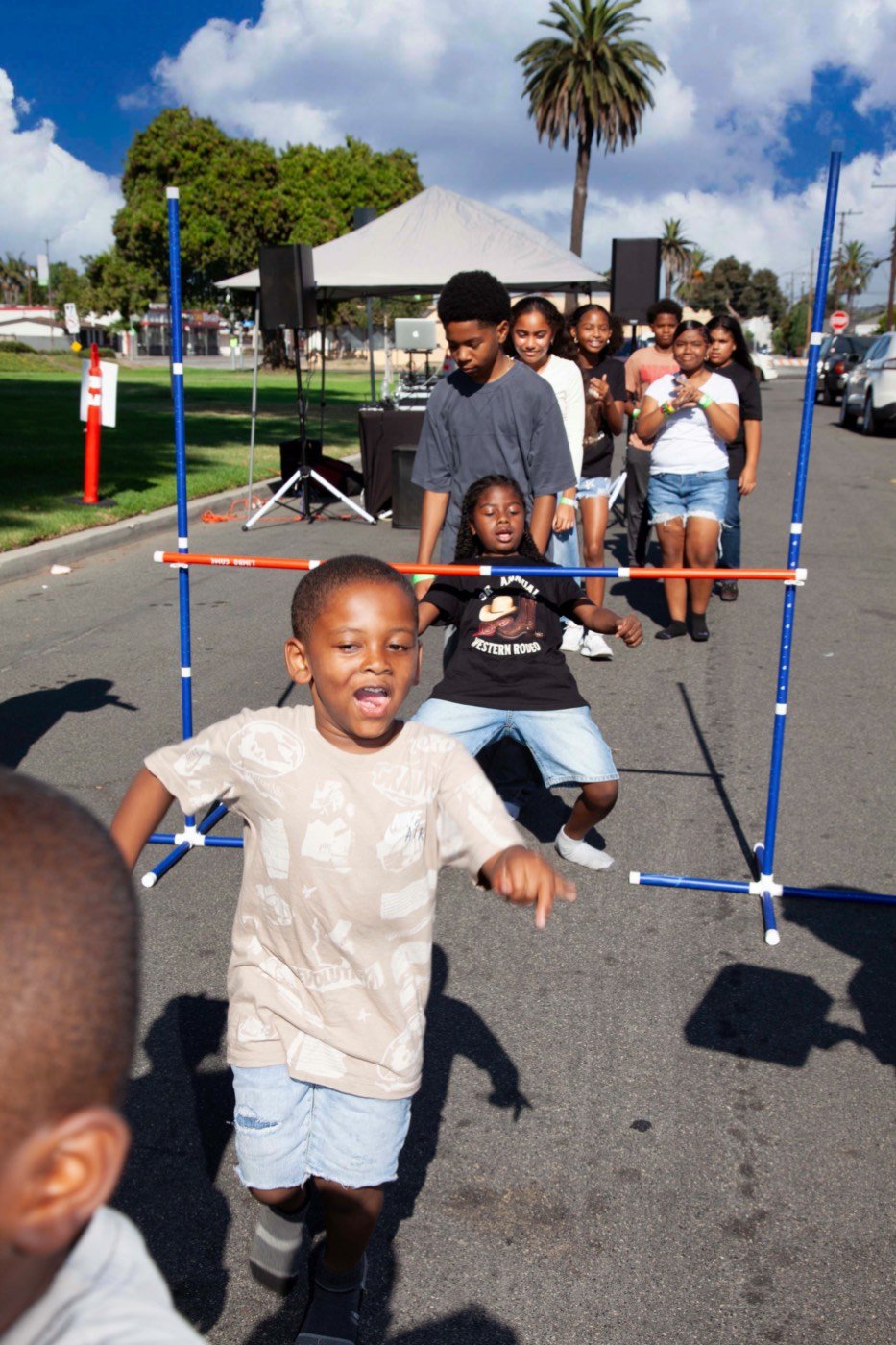 Kids racing in the street